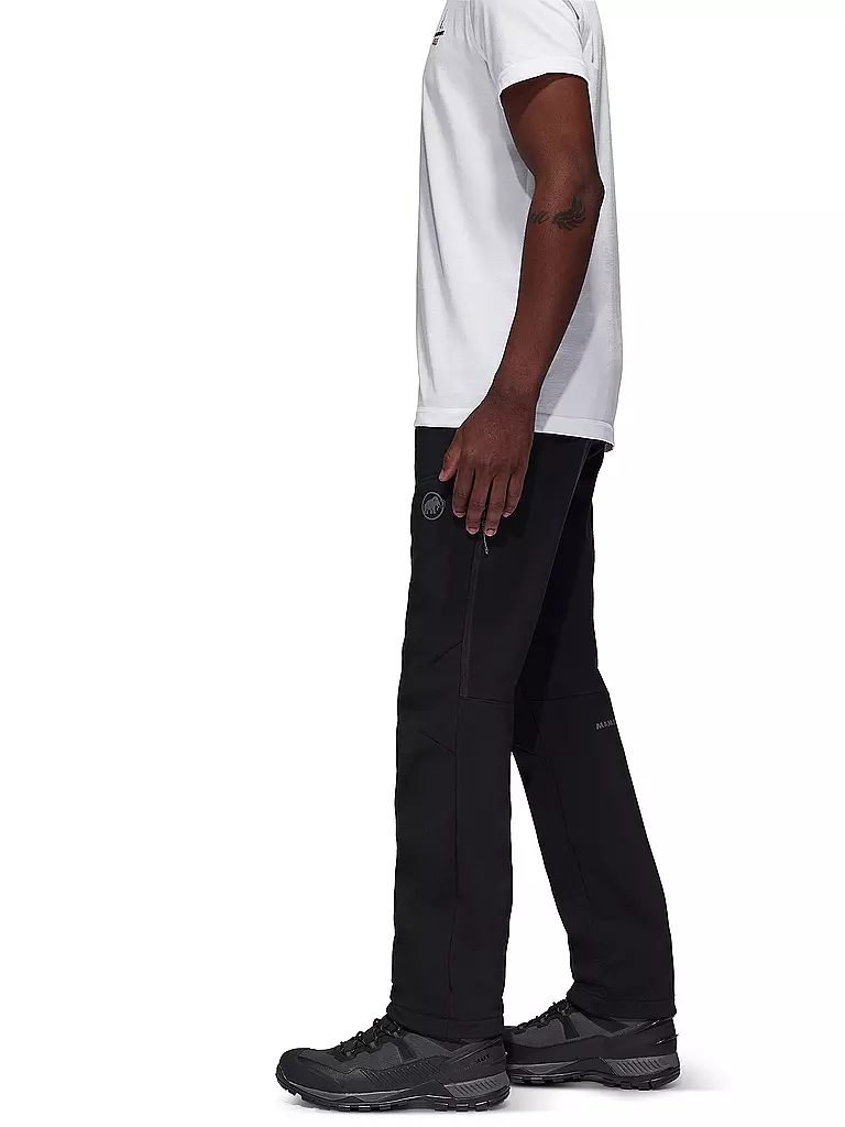 MAMMUT | Herren Softshell Wanderhose Rundbold Winter | Negro