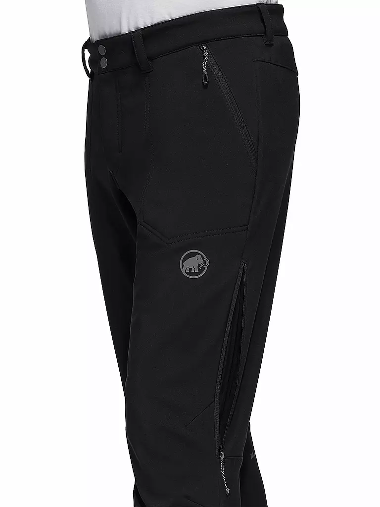 MAMMUT | Herren Softshell Wanderhose Rundbold Winter | Negro