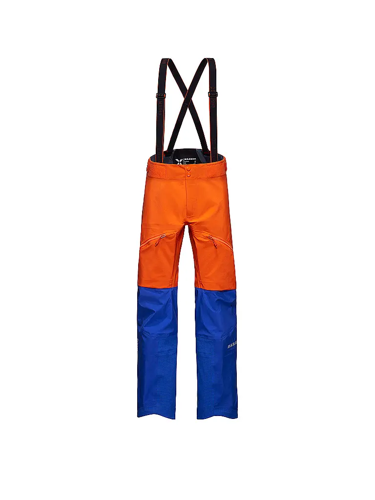 MAMMUT | Pantalón de esquí de travesía para hombre Eiger Nordwand Pro 3L GTX HS con tirantes | Naranja