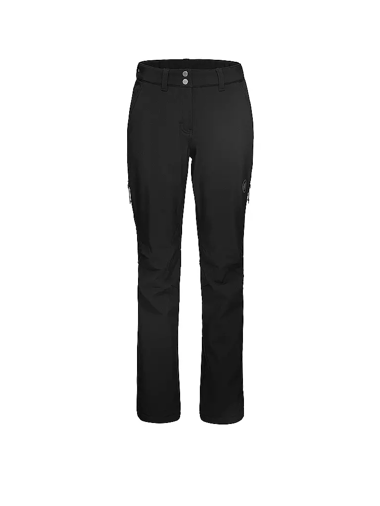 MAMMUT | Pantalón de senderismo softshell para mujer Rundbold Winter | Negro