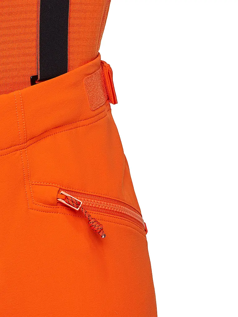 MAMMUT | Pantalón de touring softshell para hombre Eiger Nordwand Pro con tirantes | Naranja