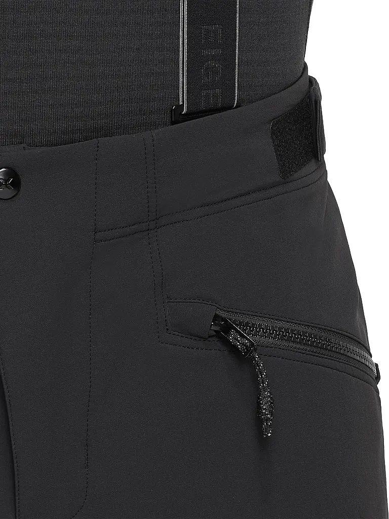 MAMMUT | Pantalón de touring softshell para hombre Eiger Nordwand Pro con tirantes | Negro