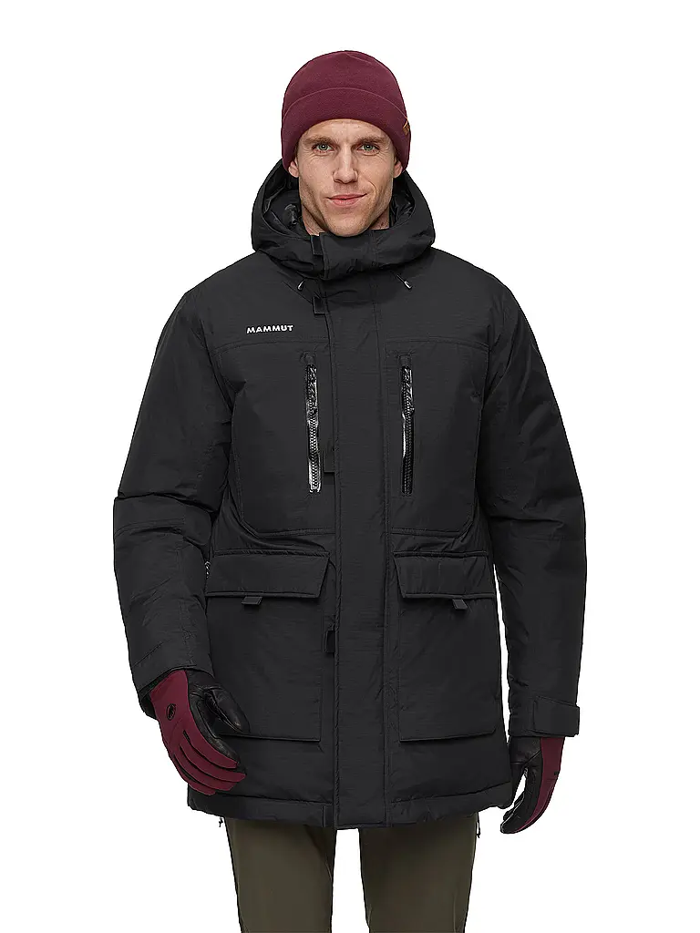 MAMMUT | Parka de invierno para hombre Arctic IN con capucha y aislamiento | Negro