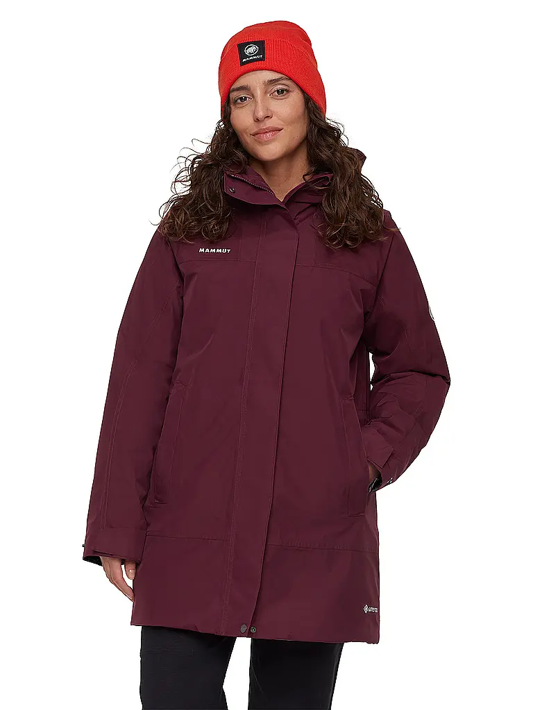 MAMMUT | Parka de invierno para mujer Treeline HS Thermo con capucha | Rojo oscuro