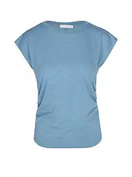 MANDALA | Camiseta de yoga para mujer con volantes laterales | Azul claro