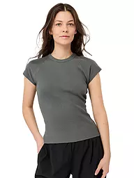 MANDALA | Camiseta de yoga para mujer Slim Fit Ribbed | Gris