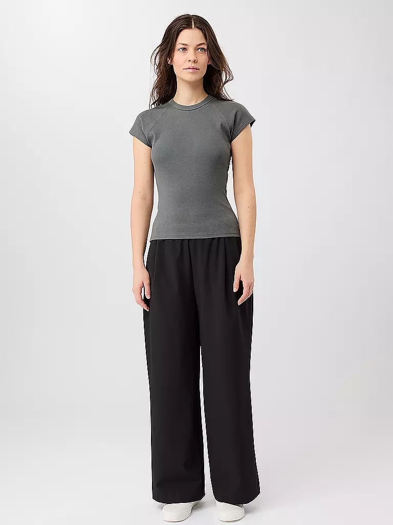 MANDALA | Camiseta de yoga para mujer Slim Fit Ribbed | Gris