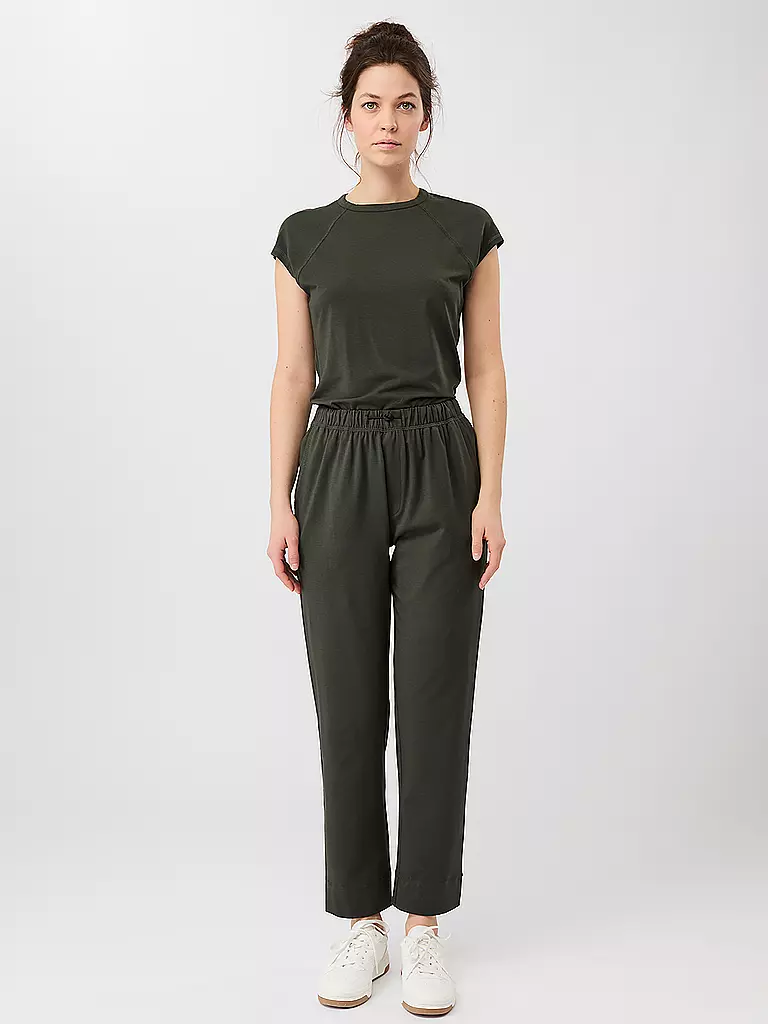 MANDALA | Camiseta de yoga para mujer Slim Fit | Verde oscuro