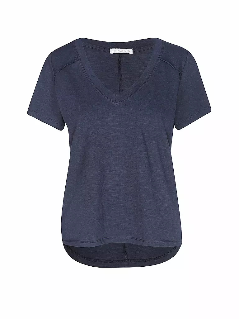 MANDALA | Camiseta de yoga para mujer The New V-Neck | Azul oscuro