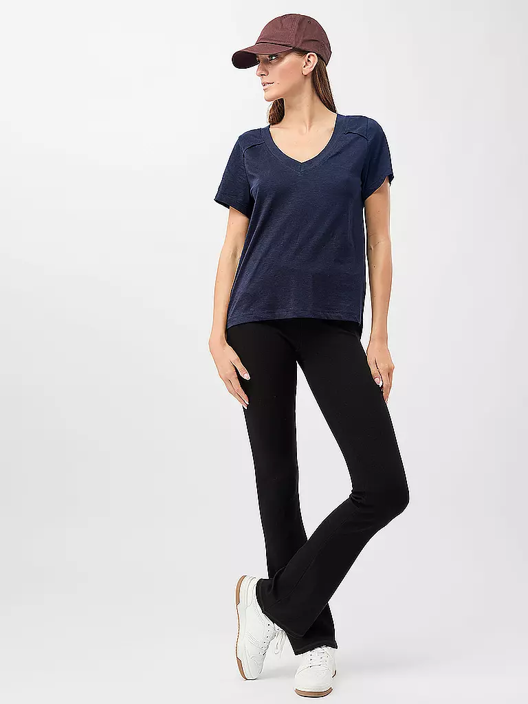 MANDALA | Camiseta de yoga para mujer The New V-Neck | Azul oscuro