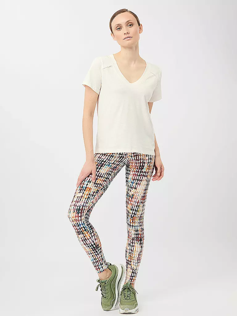 MANDALA | Camiseta de yoga para mujer The New V-Neck | Blanco