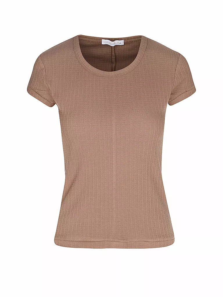 MANDALA | Camiseta de yoga piqué para mujer | Marrón