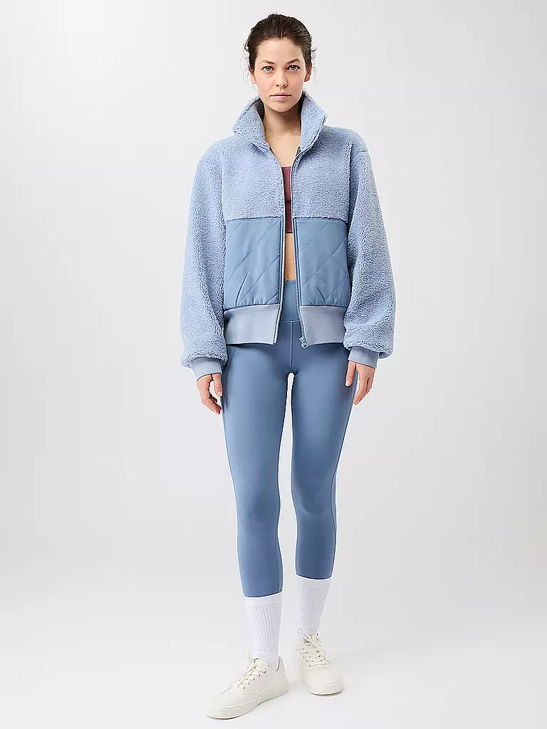 MANDALA | Chaqueta bomber con capucha Warm Up para mujer | Azul claro