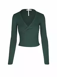 MANDALA | Damen Wickelweste Wrap Claire | Verde oscuro