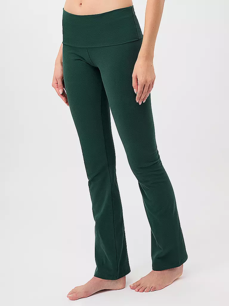 MANDALA | Damen Yoga Hose Classic Rolldown | Verde oscuro