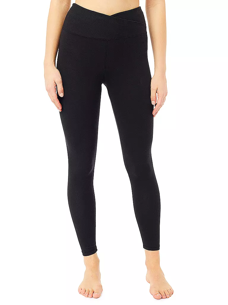MANDALA | Damen Yoga Tight High Rise Wrap | Negro