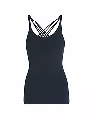 MANDALA | Damen Yoga Top Infinity | Azul oscuro