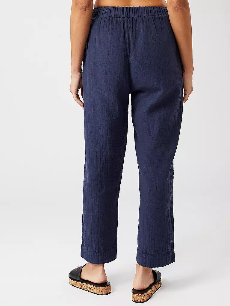 MANDALA | Damen Yogahose Mousselin | Azul oscuro