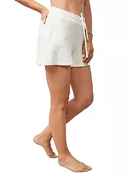 MANDALA | Damen Yogashort Pocket | Blanco