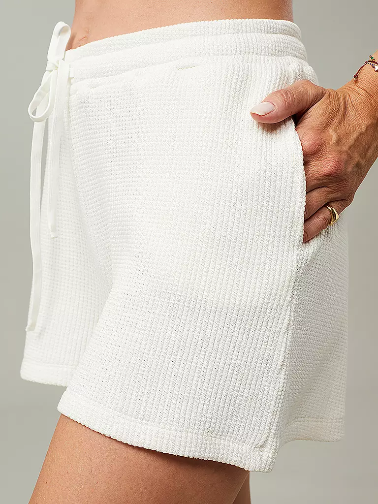 MANDALA | Damen Yogashort Pocket | Blanco