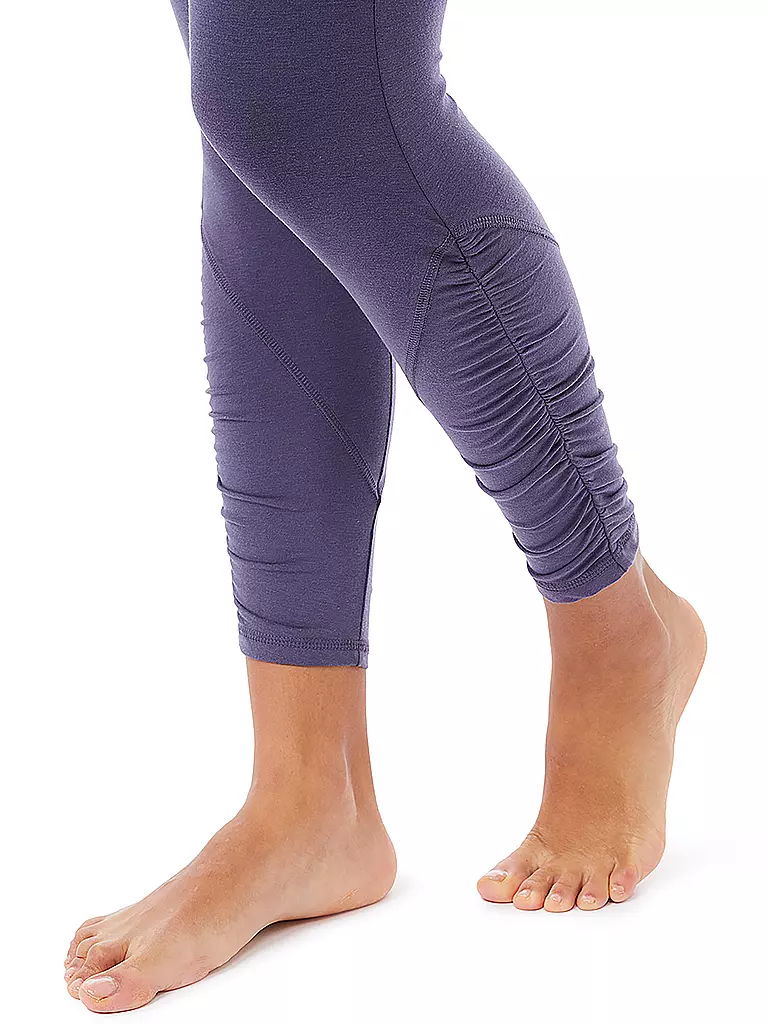 MANDALA | Damen Yogatight Cropped Ruffled | Lila