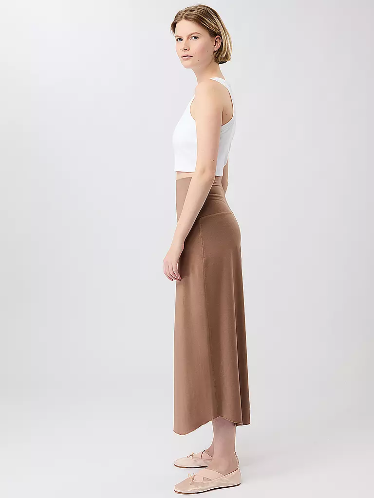 MANDALA | Pantalones de yoga para mujer Roll Over Tulip | Marrón claro