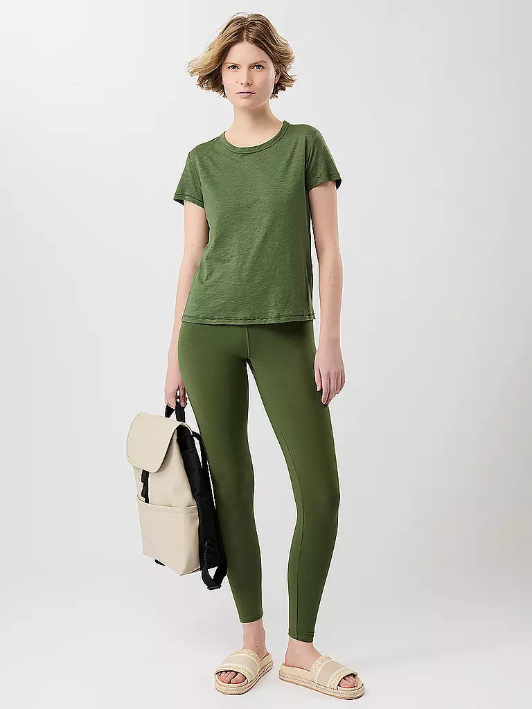 MANDALA | Yogatight de mujer de talle alto y largo completo | Verde oscuro