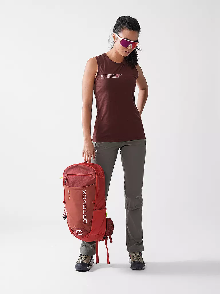 MARTINI | Camiseta de tirantes funcional Highventure para mujer | Rojo oscuro