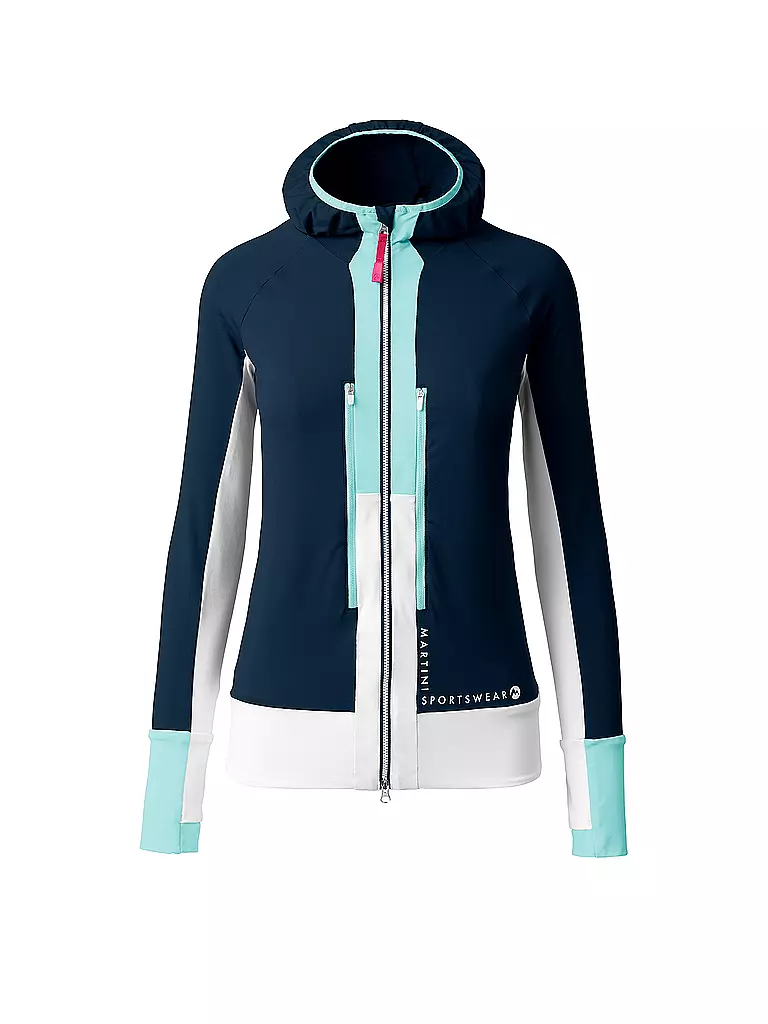 MARTINI | Damen Fleecejacke Hillclimb Hoodie | Azul oscuro
