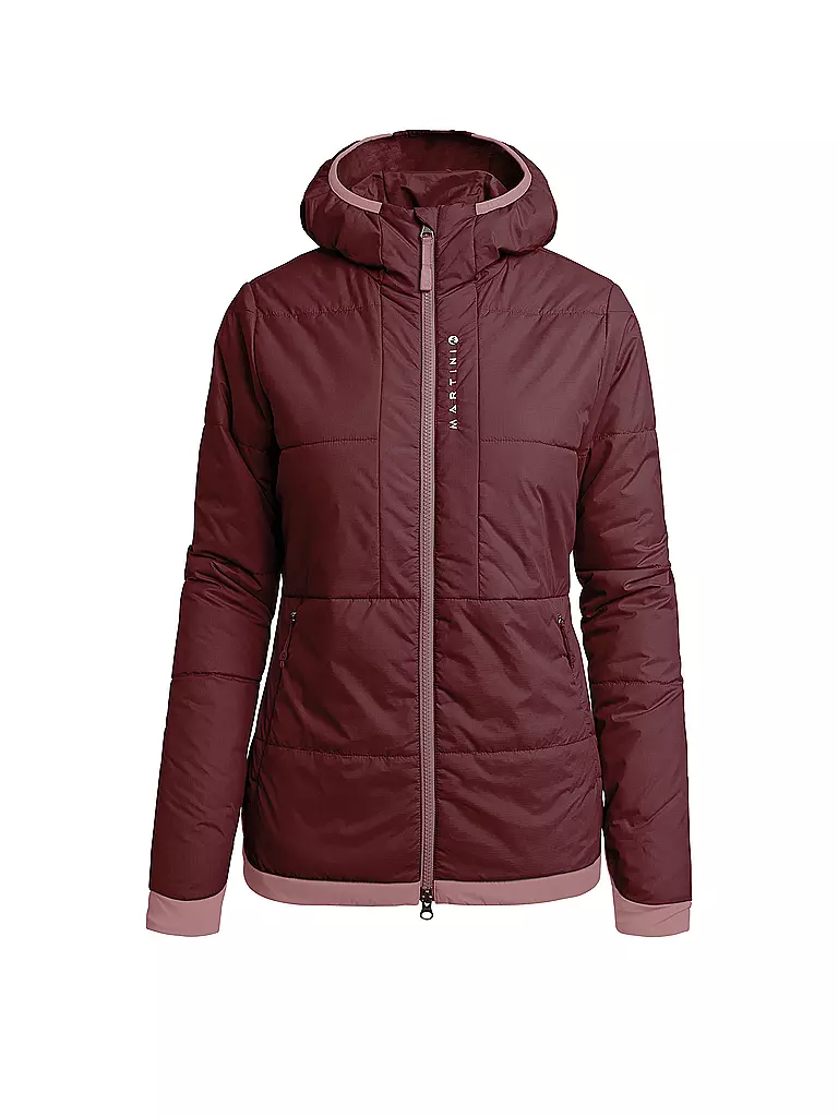MARTINI | Damen Hybridjacke Vesuv Hoodie | Rojo oscuro