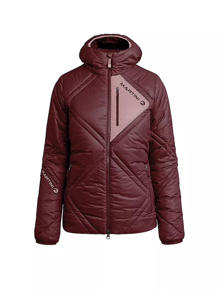 MARTINI | Damen Isojacke Broad Peak Hoodie | Rojo oscuro