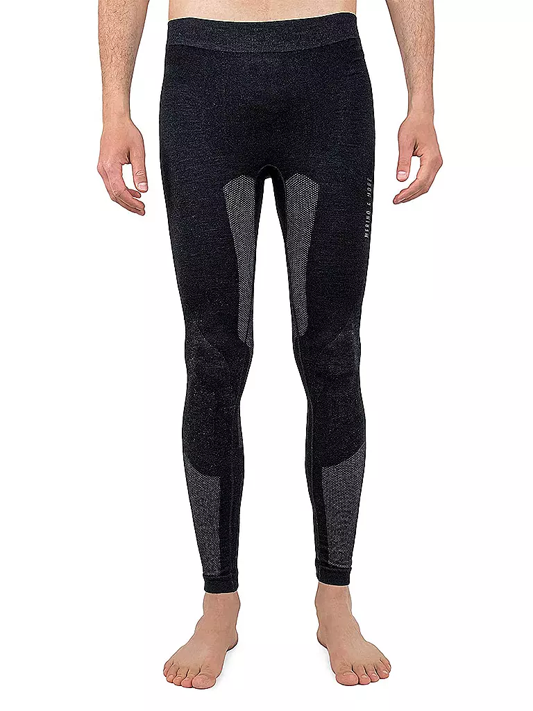 MERINO & MORE | Calzoncillos largos funcionales para hombre | Negro