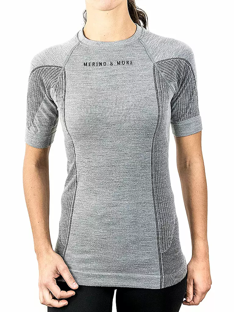 MERINO & MORE | Camiseta funcional de manga corta para mujer | Gris