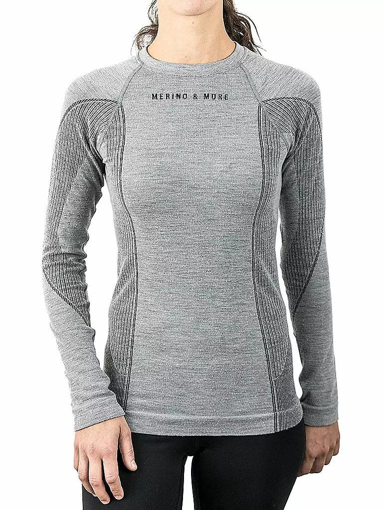 MERINO & MORE | Camiseta funcional de manga larga para mujer | Gris