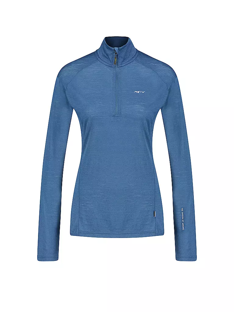 MERU |  Damen Funktions Zipshirt Vordingborg  | Azul oscuro