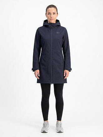 MERU | Abrigo softshell con capucha burdeos para mujer