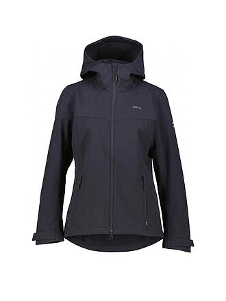 MERU | Chaqueta softshell con capucha burdeos para mujer