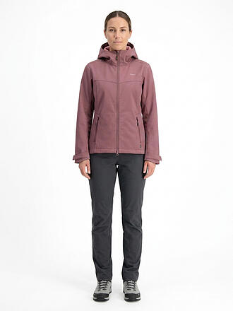 MERU | Chaqueta Softshell con Capucha Burdeos para Mujer