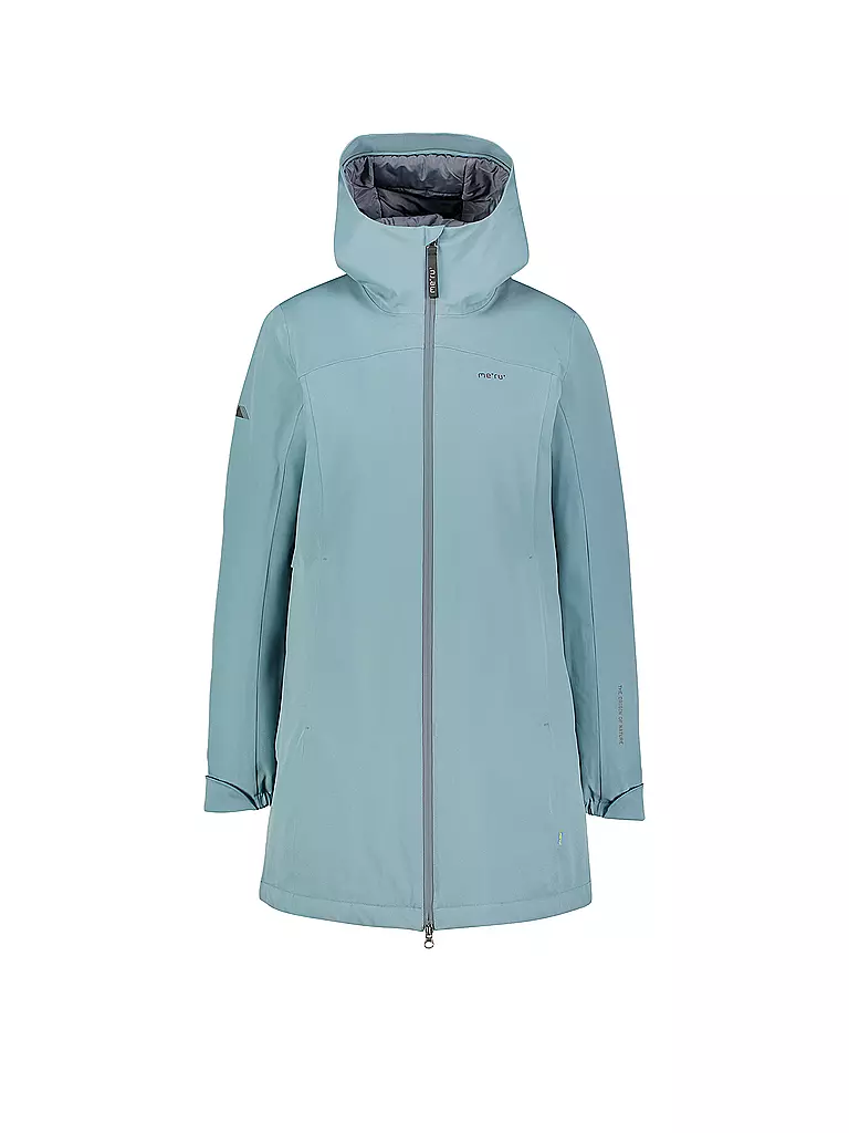 MERU | Abrigo de invierno con capucha Nora para mujer | Gris claro