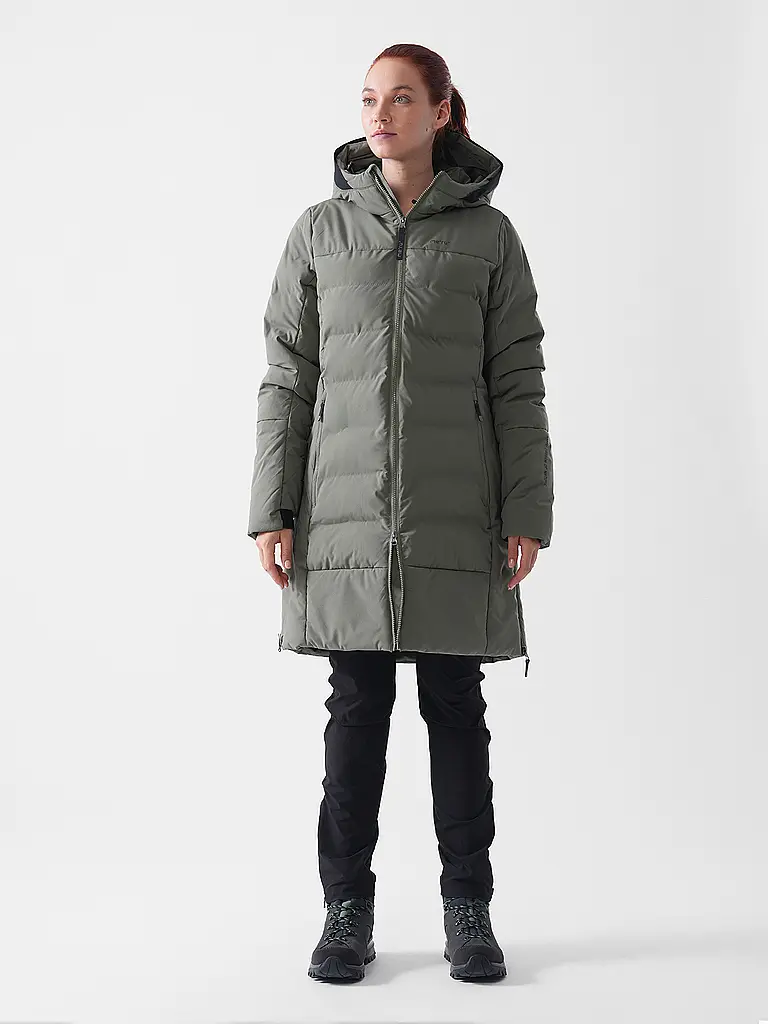 MERU | Abrigo de invierno para mujer Esbjerg con capucha | Verde oscuro