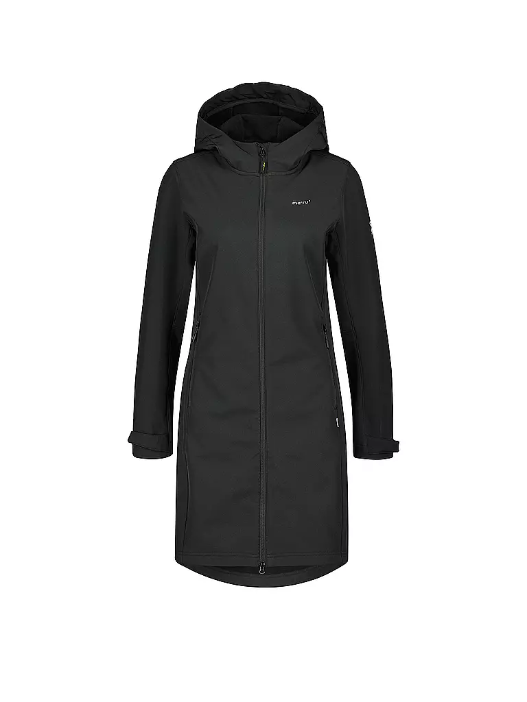MERU | Abrigo Softshell de Invierno para Mujer Touloluse con Capucha | Negro