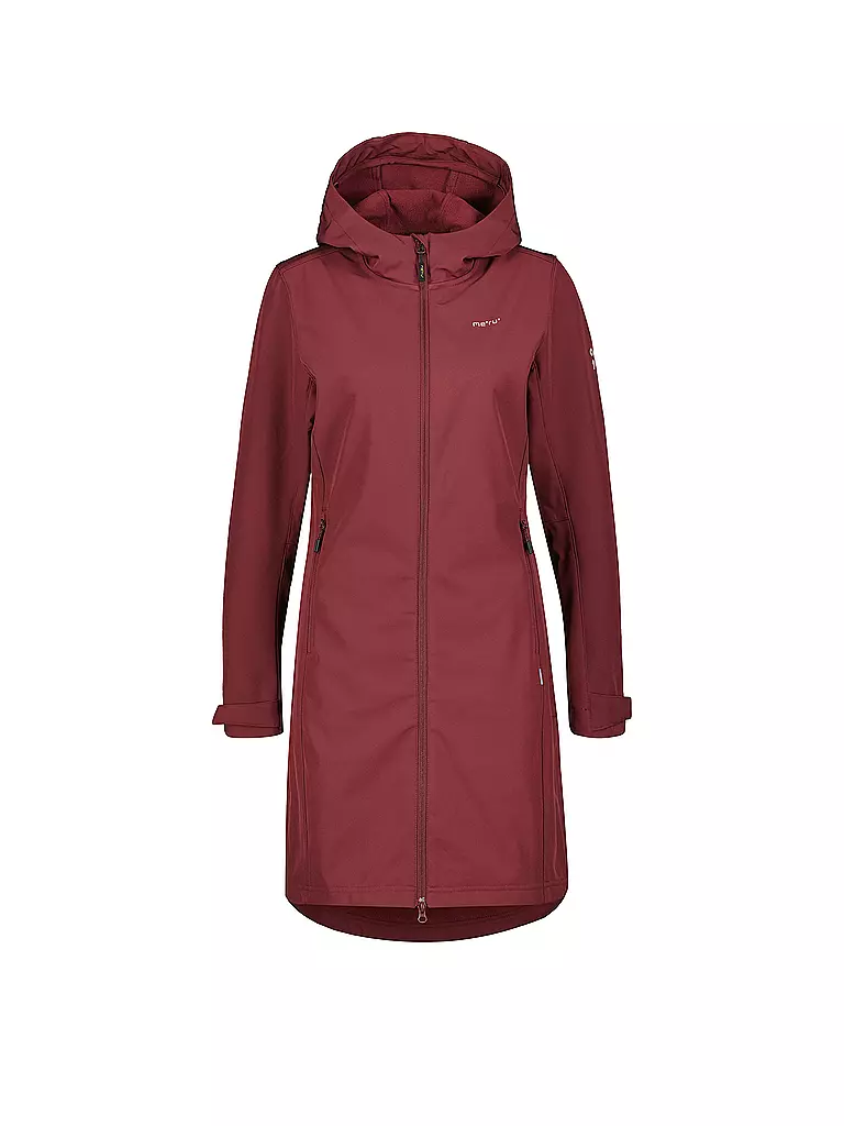 MERU | Abrigo Softshell de Invierno para Mujer Touloluse con Capucha | Rojo oscuro
