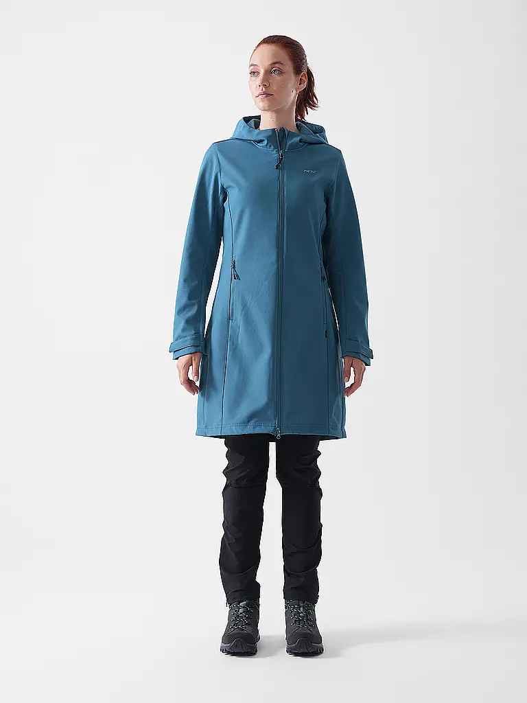 MERU | Abrigo Softshell de Invierno para Mujer Touloluse con Capucha | Petróleo