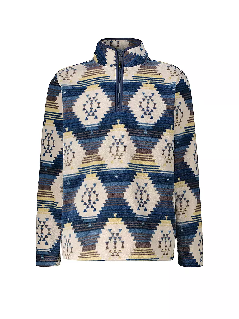 MERU | Camiseta funcional con cremallera para hombre Tomar Print | Beige