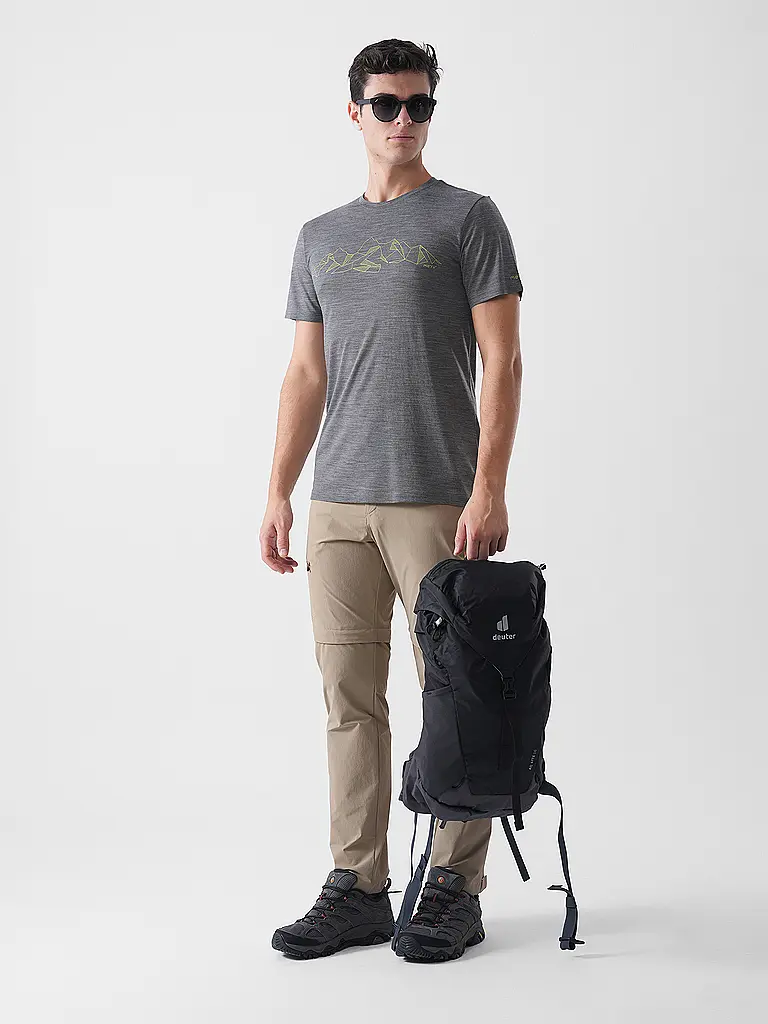 MERU | Camiseta funcional de hombre Laholm Woolmix | Gris