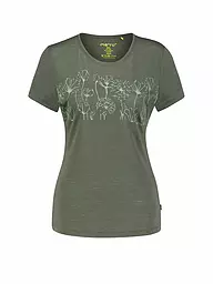 MERU | Camiseta funcional de mujer Queluz Merino | Verde oscuro