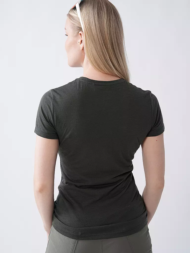 MERU | Camiseta funcional de merino Queluz para mujer | Verde oscuro