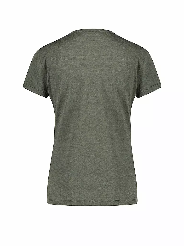 MERU | Camiseta funcional de merino Queluz para mujer | Verde oscuro