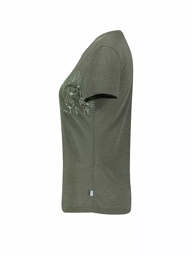 MERU | Camiseta funcional de merino Queluz para mujer | Verde oscuro