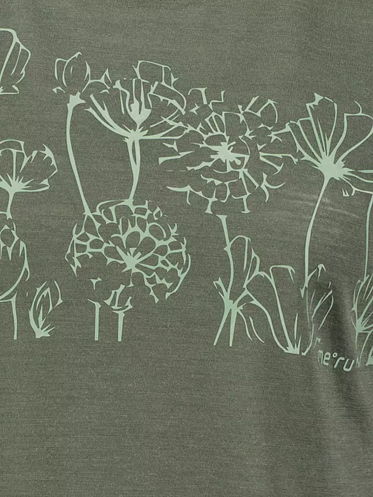 MERU | Camiseta funcional de merino Queluz para mujer | Verde oscuro